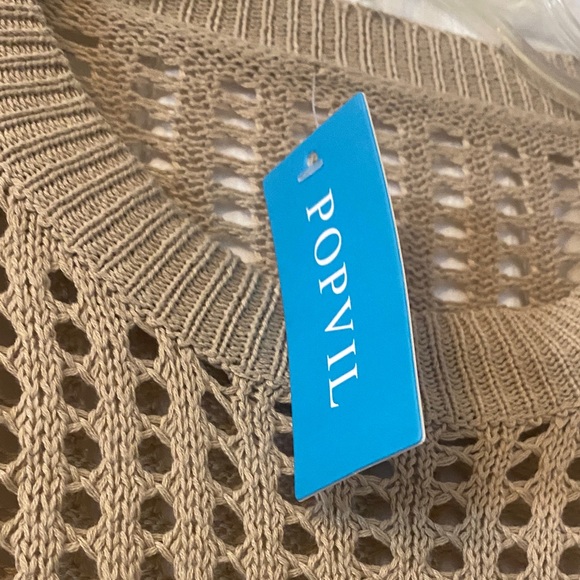 Elegant Tan Knit Sweater - Picture 2 of 7